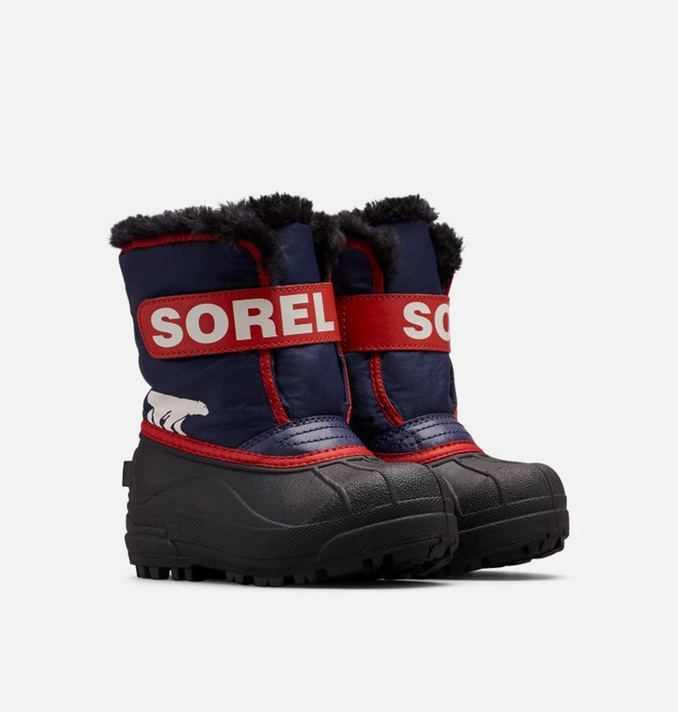 Botas Nieve Sorel Niños - Childrens Commander™ Azul Marino/Rojas - 59826-CFIZ